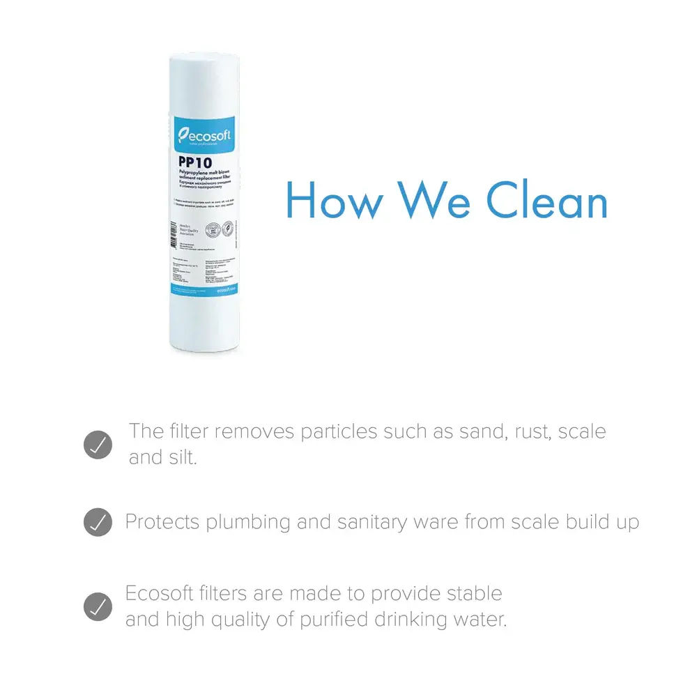 PP melt blown Sediment Replacement Filter 2.5” x 10”, 5 micron, Hot Water 1.webp