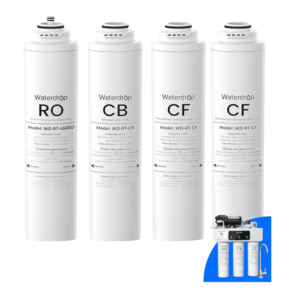Waterdrop WD-RT-2CFCBR - WD-T3-C Filtration System Spare Parts Kit, Year 2, NSF Certified