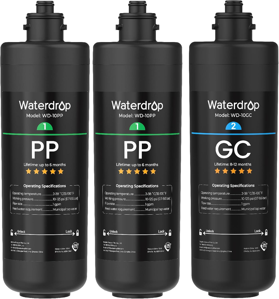 Waterdrop Replacement Kit WD-2PPGC, for WD-TSA-UF filtration system