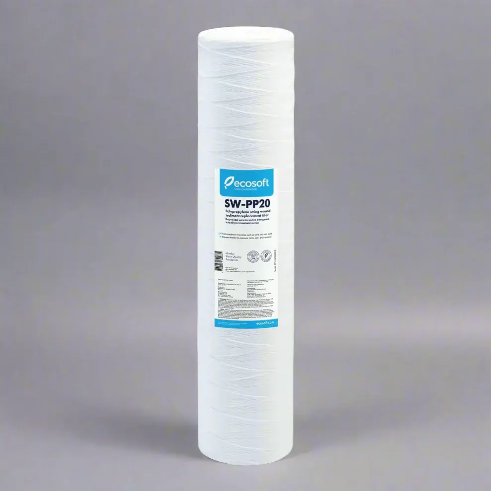 PP String Sediment Filter Replacement Filter 4.5” x 20”, 20 micron 
