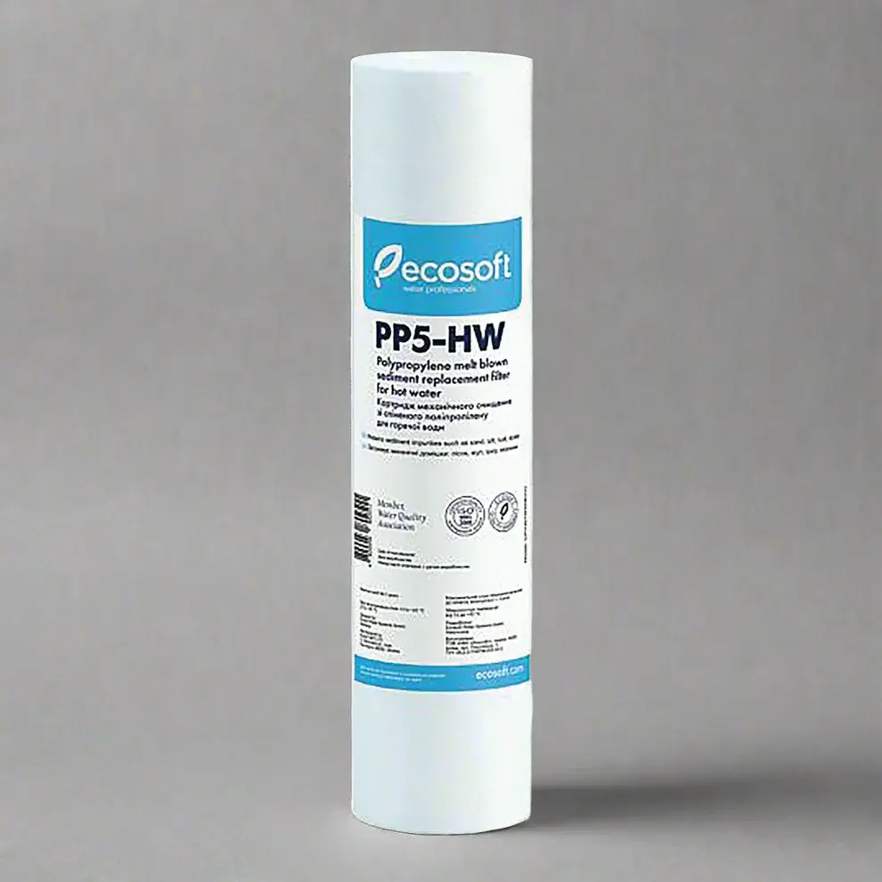 PP melt blown Sediment Replacement Filter 2.5” x 10”, 5 micron, Hot Water 